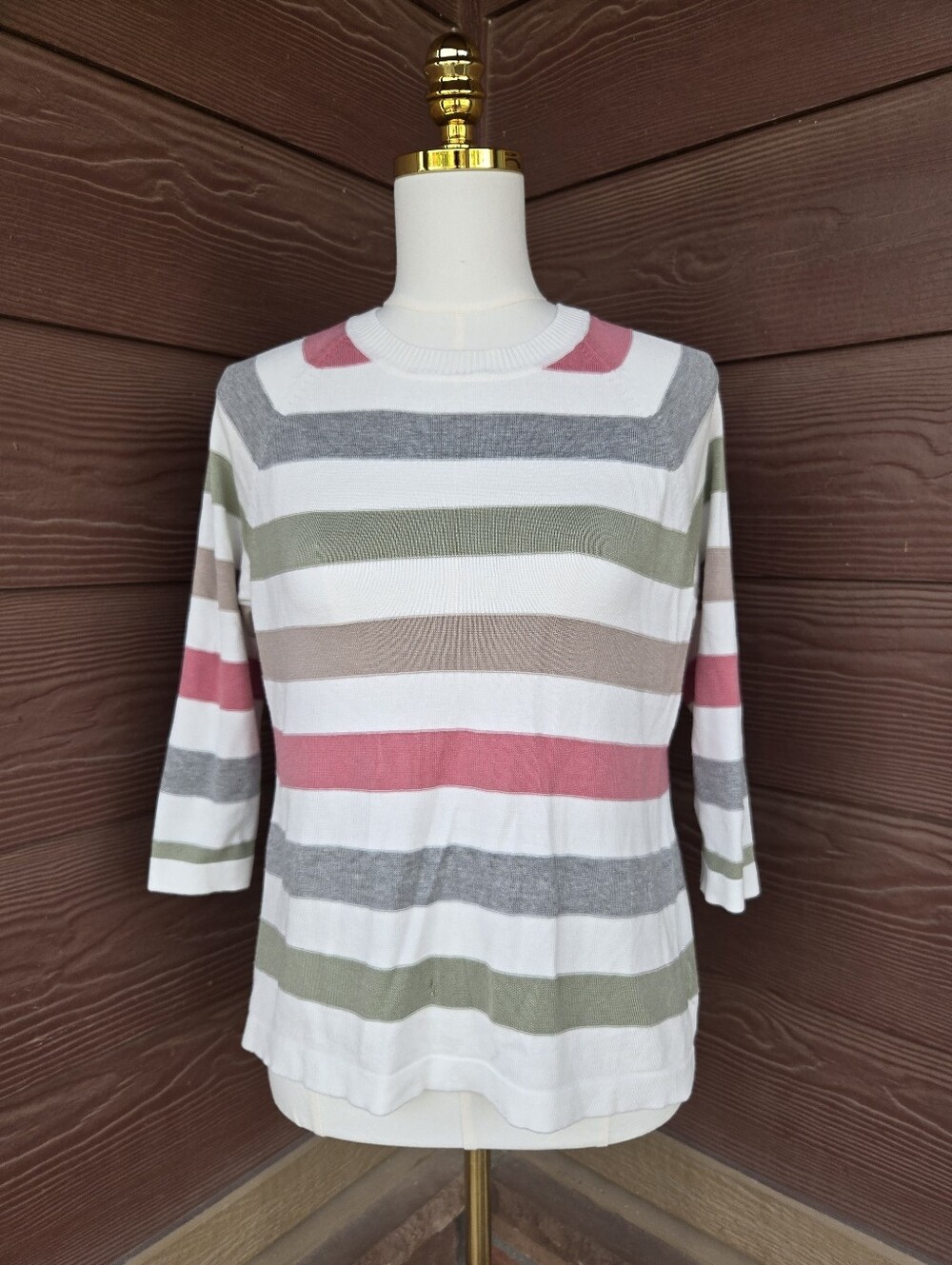 Lety & Me Striped Crewneck Sweater – Women’s Size Small